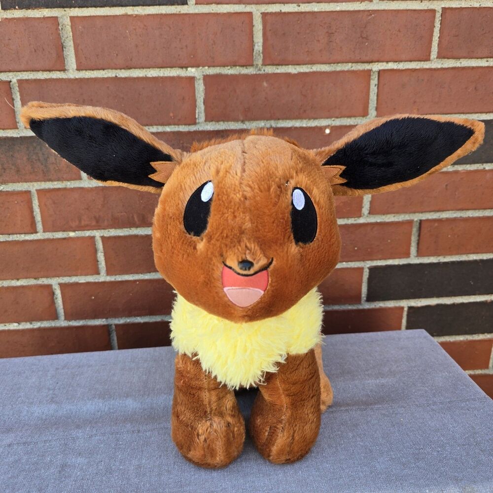 Build A Bear BAB Pokemon Eevee Evie Plush Stuffed Animal 16” Long 2016